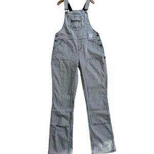 Women's Dovetail Indigo Stripe Freshly Bib Overalls Workwear Garden Size 14 NEW